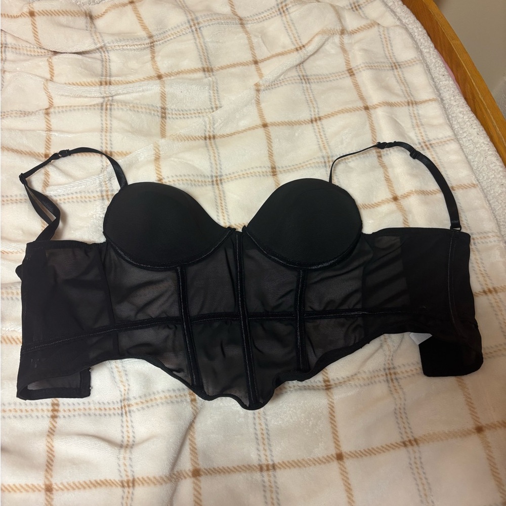 Black Corset Crop top